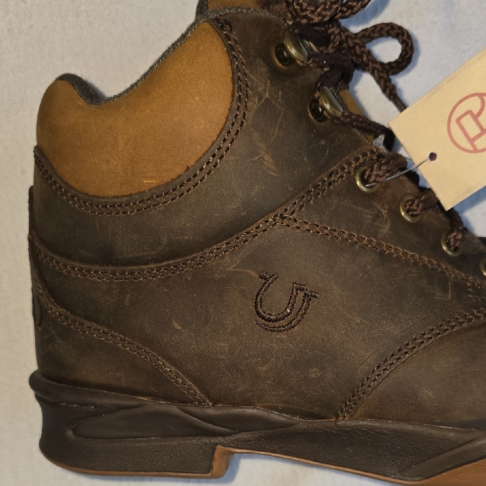 Roper Men's Dark Brown Horseshoe Leather Walking Boots Size 9 - Picture 6 of 16
